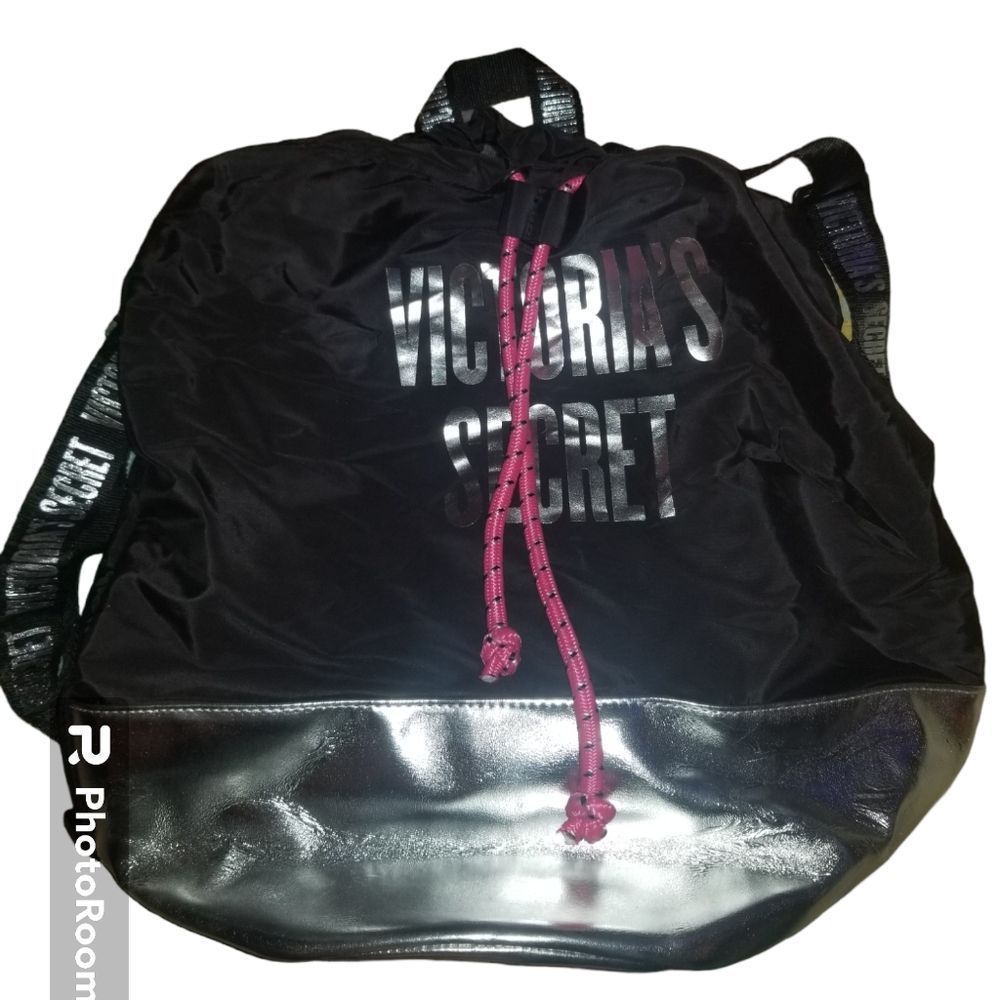 Victoria's Secret Backpack Bucket Style With Drawstring Closure - Picture 3 of 7